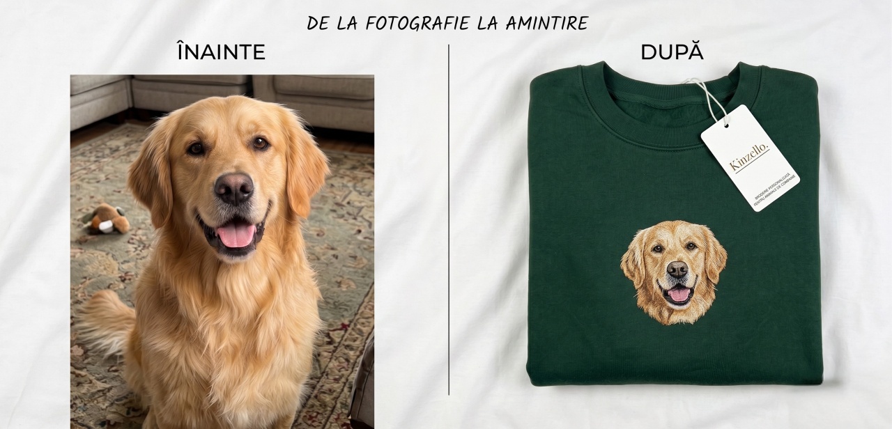 Prietenul blănos, mereu cu tine — broderie personalizată după fotografie