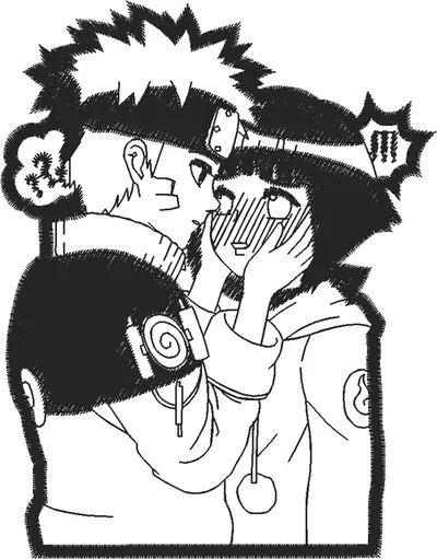 Broderie Naruto x Hinata kiss