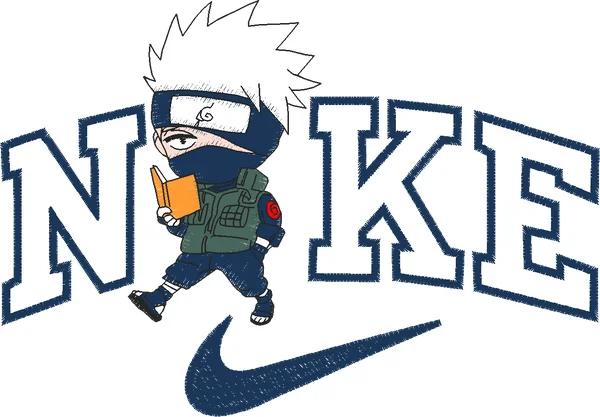 Broderie kakashi nike chibi