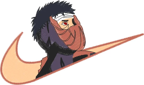 Broderie Naruto Obito Nike 2