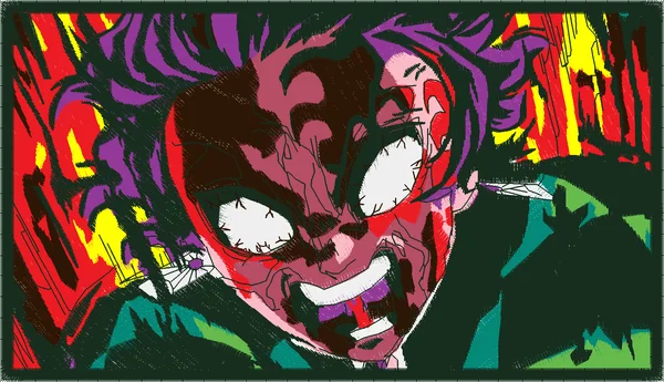 Broderie AngryTanjiro