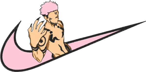 Broderie Jujutsu kaisen Ryomen Sukuna Nike 3