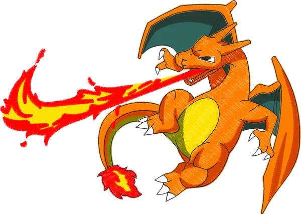 Broderie CHARIZARD POKEMON