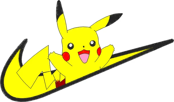 Broderie Nike x Pikachu