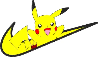 Broderie Nike x Pikachu