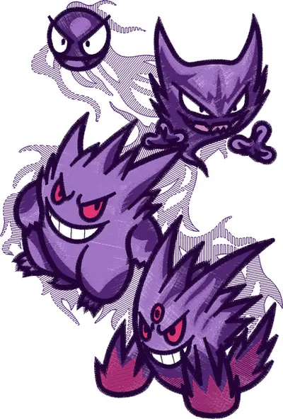 Broderie ECTOPLASMA (180MM) pokemon