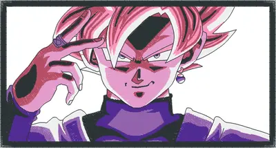 Broderie Goku lila
