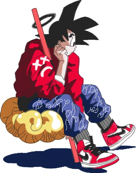 Broderie (AED 448) GOKU SAIYAN (5.8 IN)
