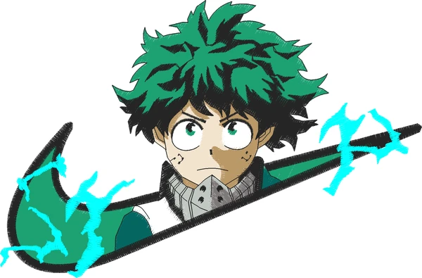 Broderie My Hero Academia Midoriya Nike