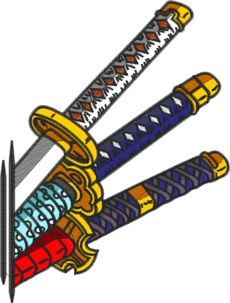 Broderie KATANAS DE ZORO-MARTIN