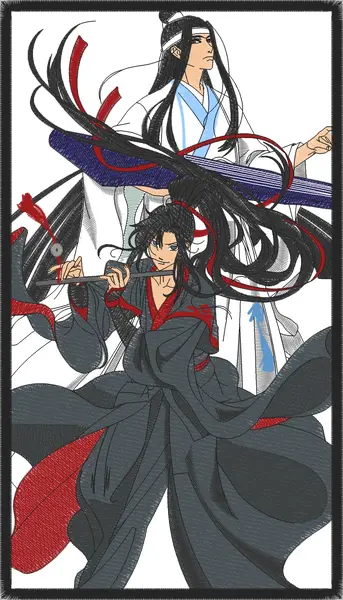 Broderie We╠Çi Yi╠äng & Lan Wangji