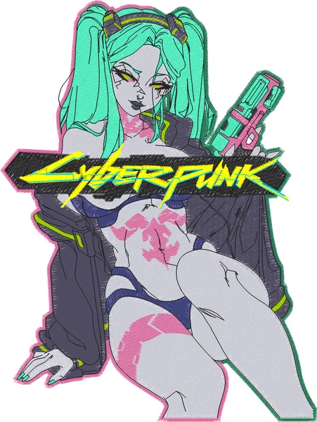 Broderie Cyberpunk Rebecca