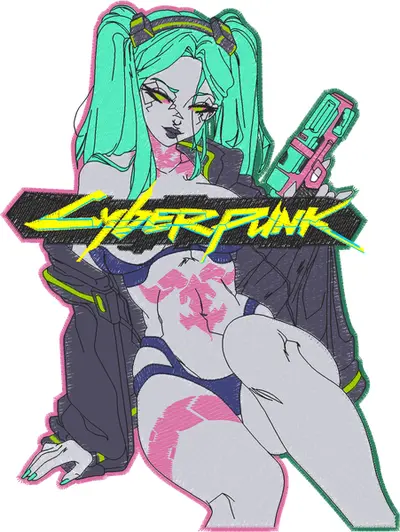 Broderie Cyberpunk Rebecca