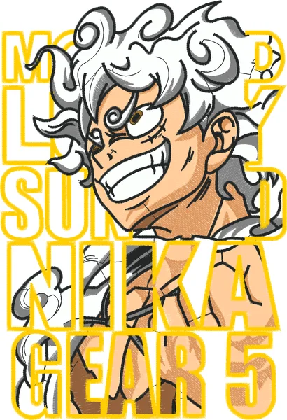 Broderie Gear 5 Luffy