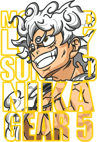 Broderie Gear 5 Luffy