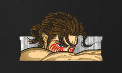 Tricou Barbati Eren Yeager Furia Titanului - 2