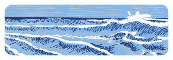 Broderie Japanese Ocean Waves Made by Kenblkwrk