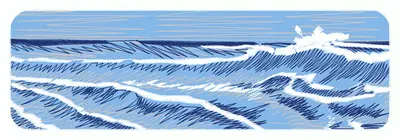 Broderie Japanese Ocean Waves Made by Kenblkwrk