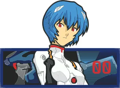 Broderie Rei Ayanami - evangelion