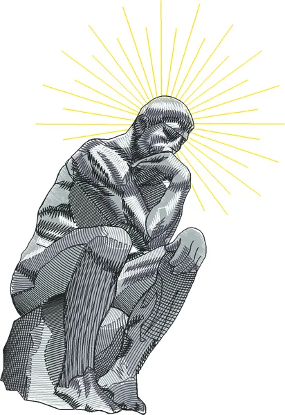 Broderie The Thinker Made by Kenblkwrk