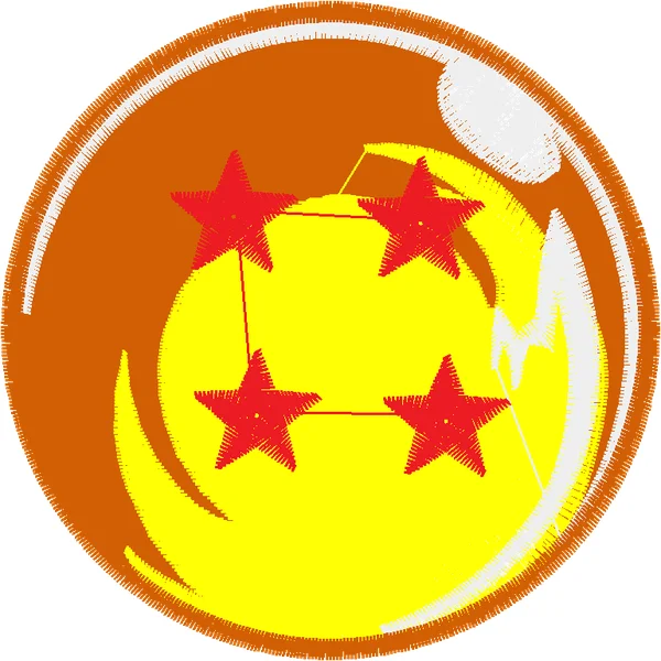 Broderie esfera de 4 estrellas DBZ