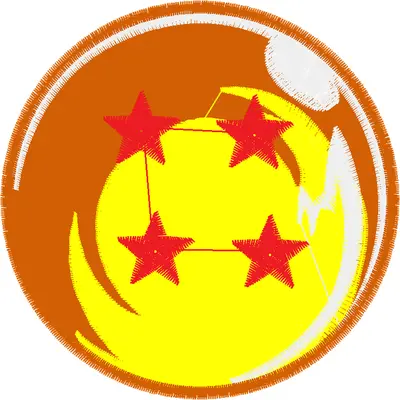 Broderie esfera de 4 estrellas DBZ