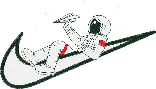 Broderie Nike Astronaut