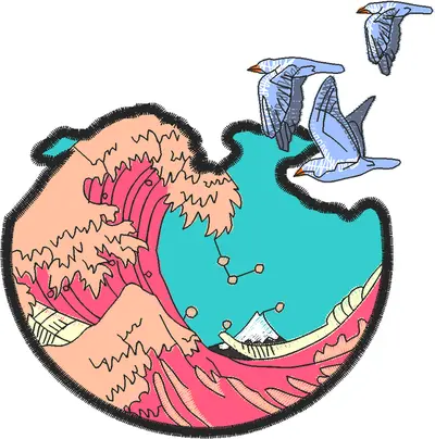 Broderie wave