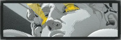 Broderie statua de david