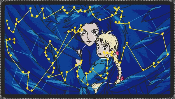 Broderie castillo ambulante ghibli