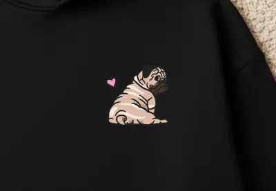 Hanorac Pug cu Inimă - 2