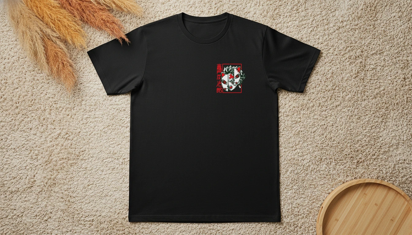 Tricou Masca Tanjiro Demon Slayer