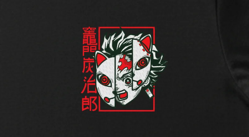Tricou Masca Tanjiro Demon Slayer