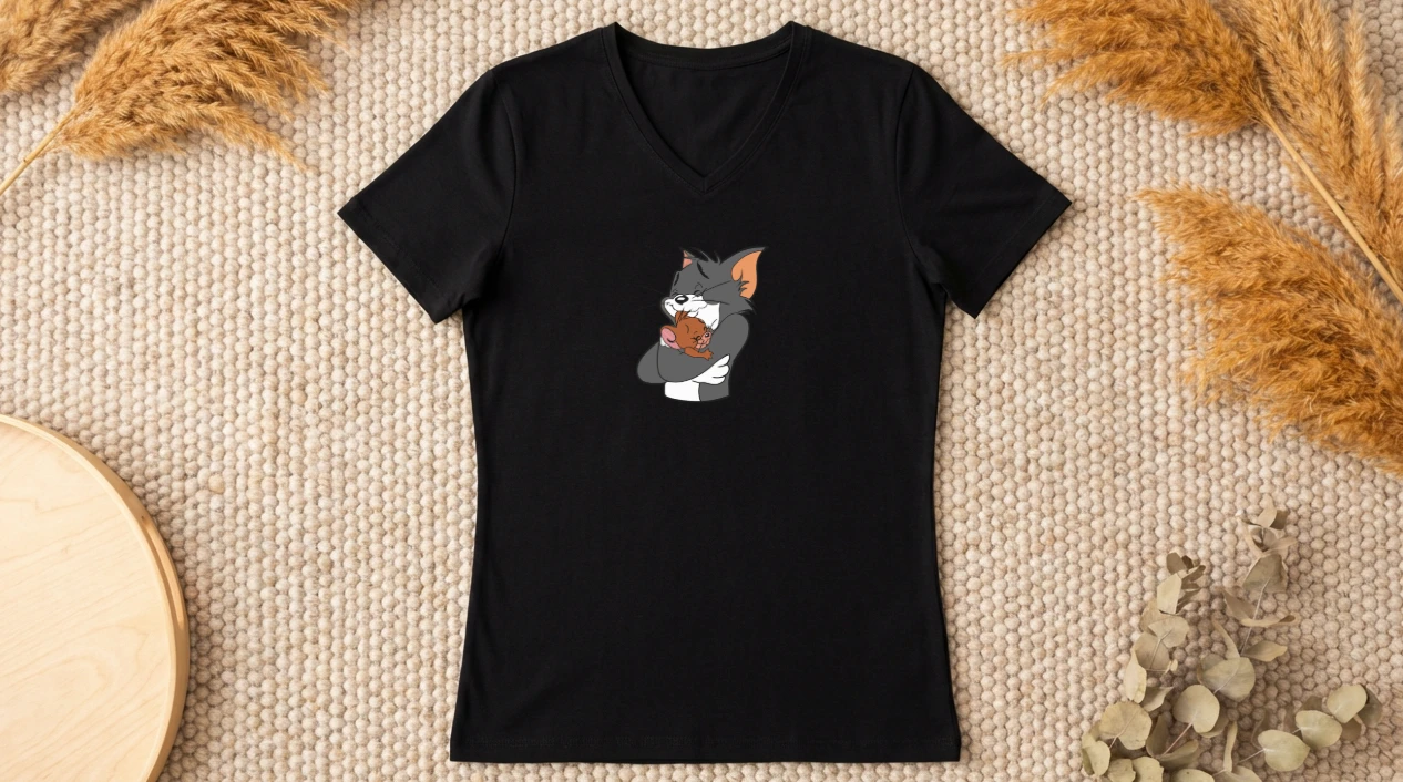 Tricou Dama Tom și Jerry Îmbrățișare