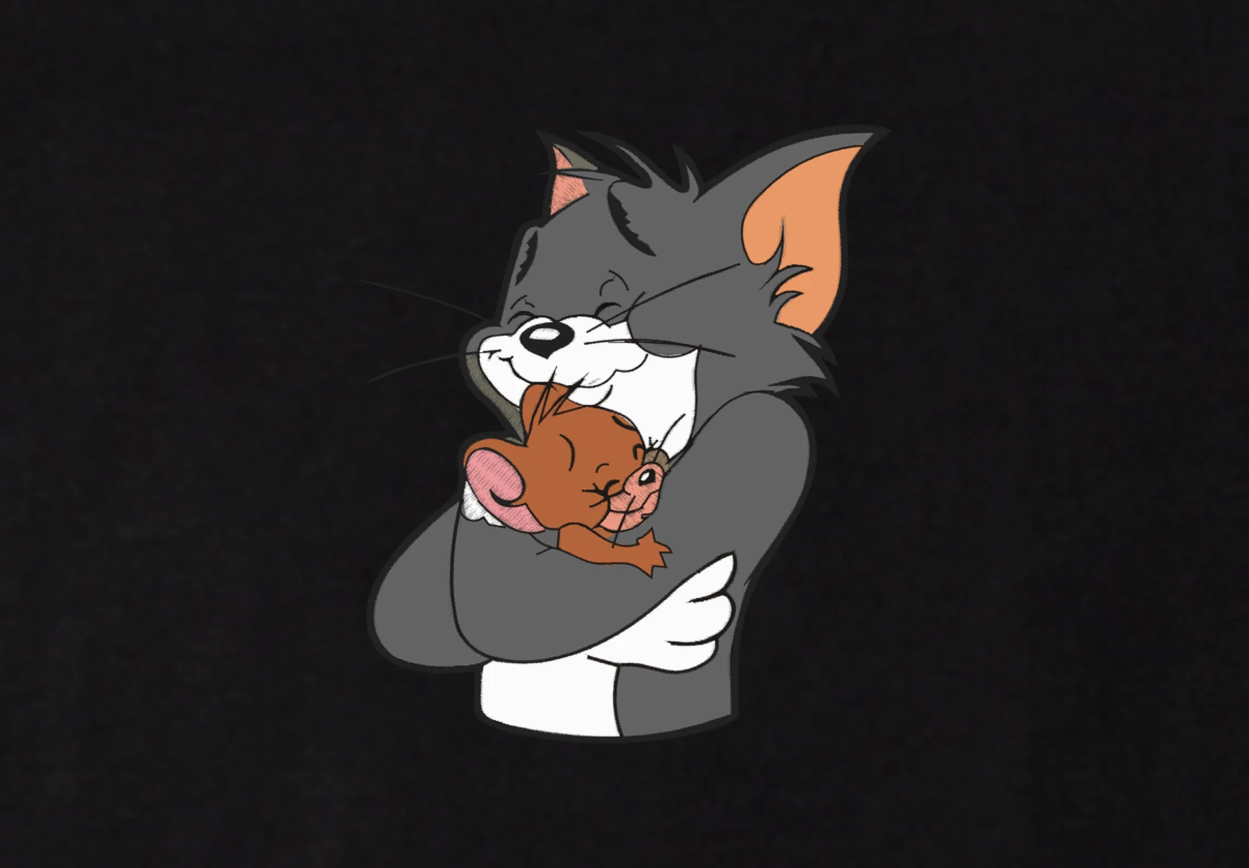 Tricou Dama Tom și Jerry Îmbrățișare