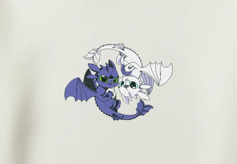 Hanorac Barbati Dragonii Noptii Yin-Yang