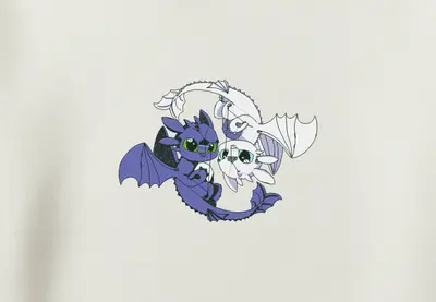 Hanorac Barbati Dragonii Noptii Yin-Yang - 3