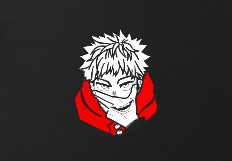 Tricou Anime Roșu Fu