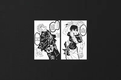 Tricou Bărbați Gojo x Toji Manga - 2