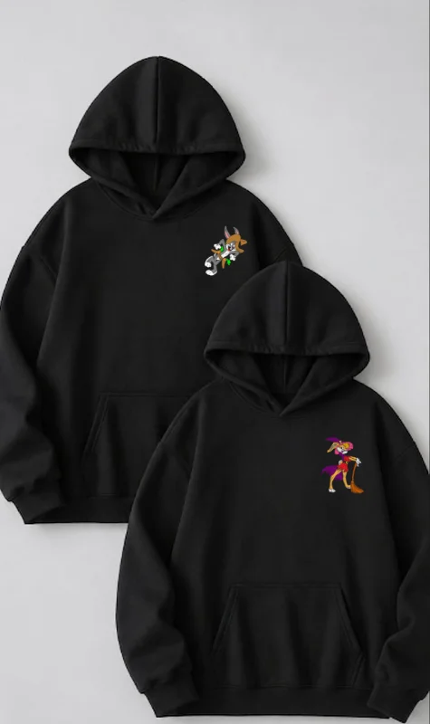 Hanorac Cuplu Looney Tunes Costumați