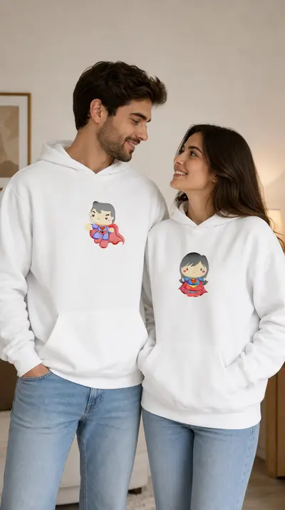 Hanorace Cuplu Supereroi - 1