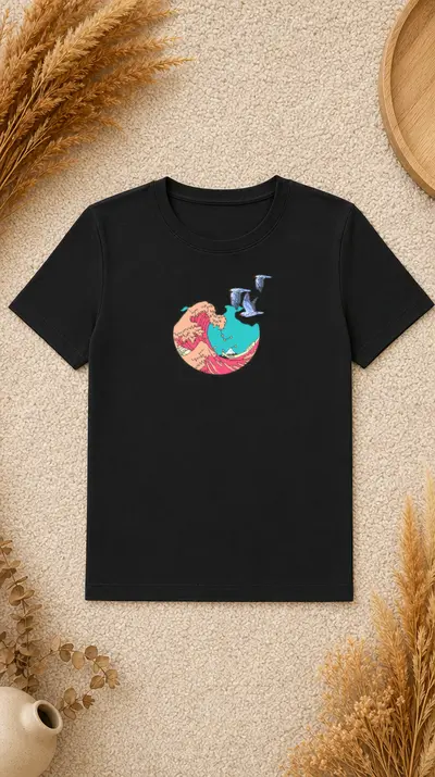 Tricou Valuri și Păsări - 1