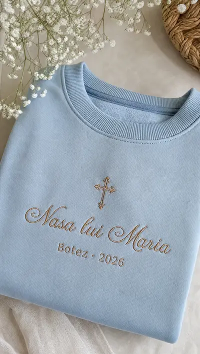 Broderie botez — naș & nașă - 3