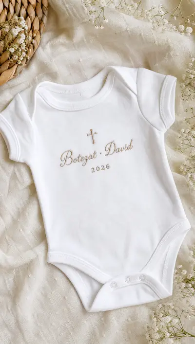 Broderie botez — naș & nașă - 4