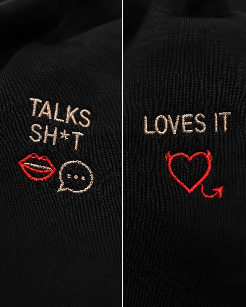 Set Hanorace Cuplu Talks Sh*t Loves It