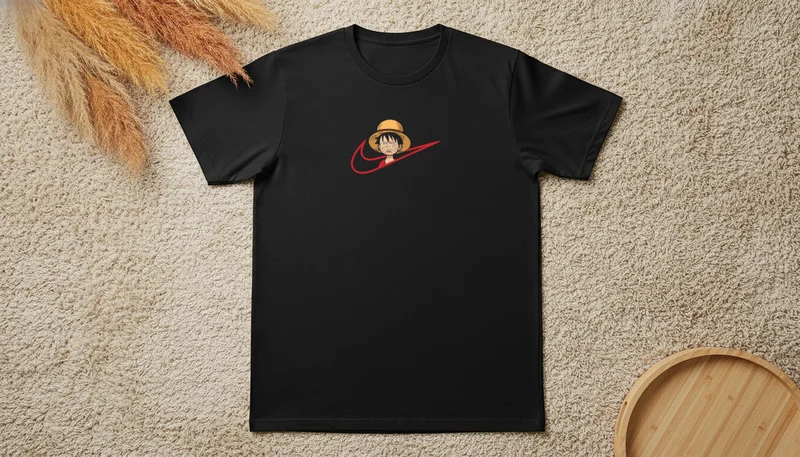 Tricou Băiat cu Pălărie de Paie