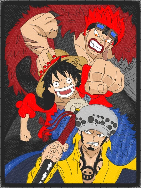 Broderie (AED 0223) Kid Eustass & Luffy