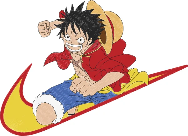 Broderie luffy x nike