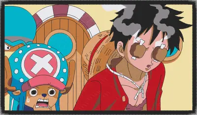 Broderie Luffy x Chopper hungry funny