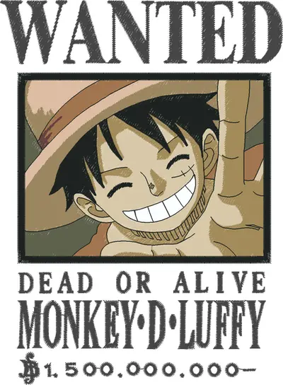 Broderie BOUNTY LUFFY